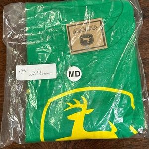 NWT John Deere Vintage Unisex Green Tee T-Shirt Size Medium